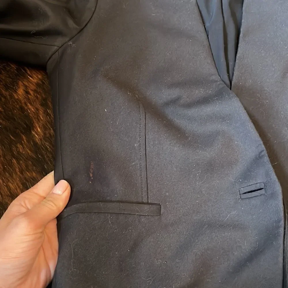 HELMUT Helmut Lang Black Collarless Blazer